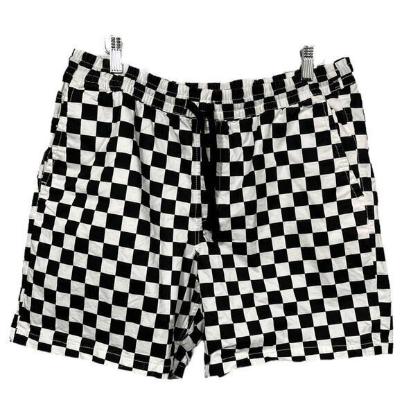 Vans Men’s Checkers Range Relaxed Elastic Shorts / Size- Large - Picture 2 of 9